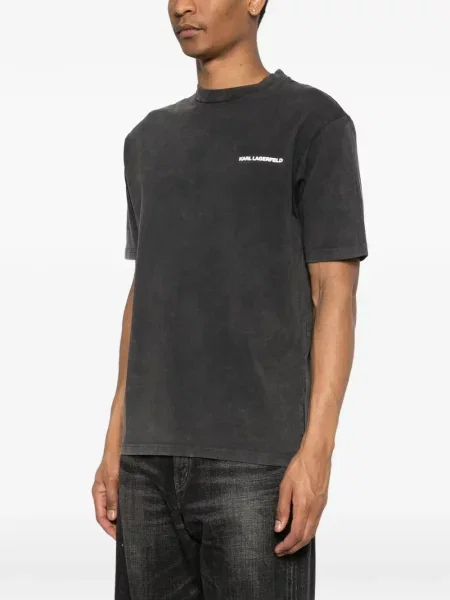 Tricou Karl Lagerfeld cu autograf gri