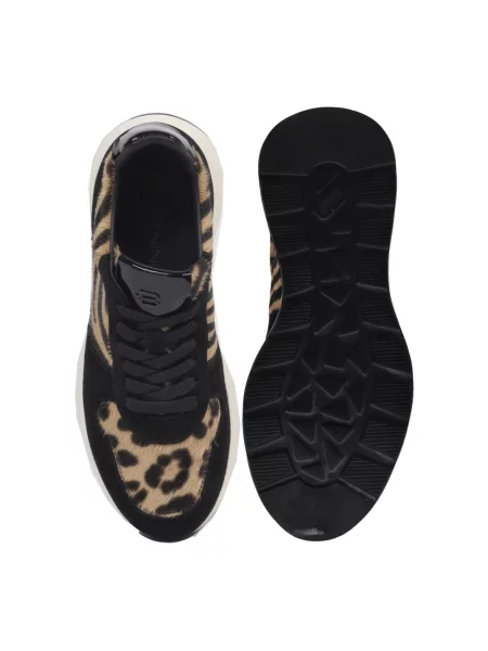 Sneakersy Baldinini skórzane w panterkę