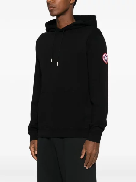 Суичър с качулка Canada Goose с автограф с връзки черно