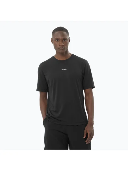 Мъжка тениска за бягане Salomon SHKout Core deep black черно