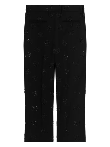 Dětské kalhoty Dolce & Gabbana černé