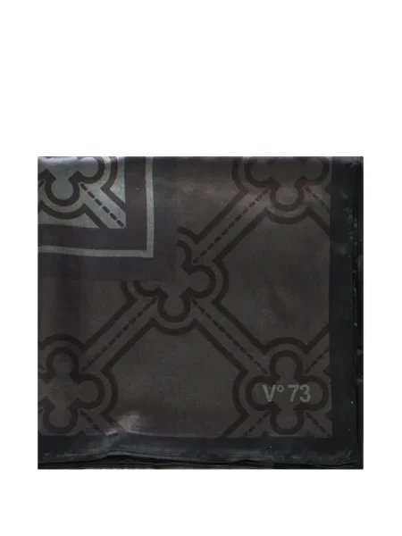 Fular V°73 cu imprimeu geometric gri