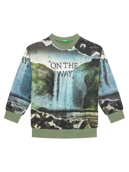 United Colors Of Benetton Bluză Oversize verde
