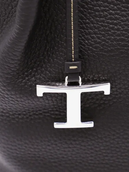 Geanta de piele Tod's din piele negru