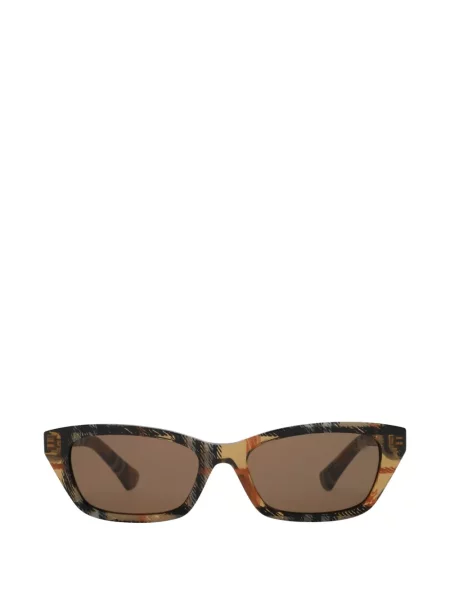 Ochelari de soare Burberry în carouri maro