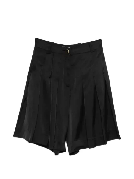 Pantaloni scurți Sandro cu talie înaltă negru