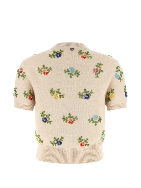 Top Rabanne cu model floral cu imagine