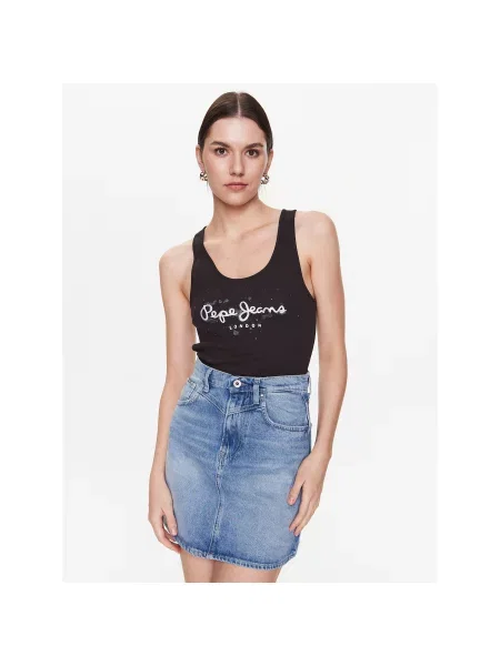 Pepe Jeans Топ Ozella Regular Fit чорний