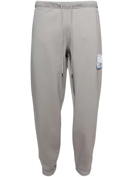 Pantaloni Maison Mihara Yasuhiro cu aplicații alergare gri