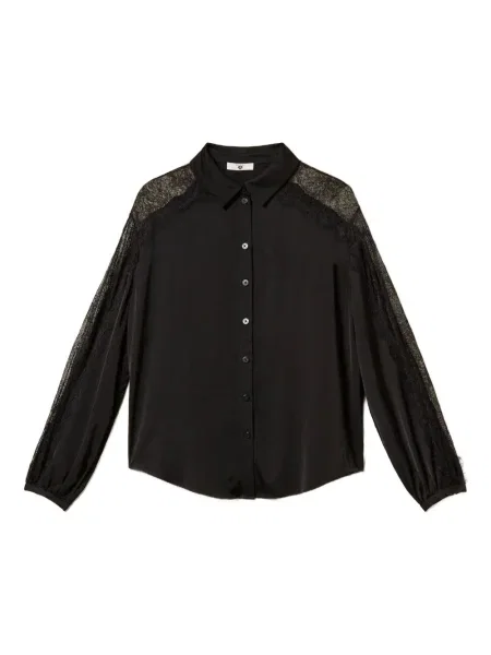 Cămașă Twinset din satin negru