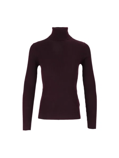 Sweter Mc2 Saint Barth wełniany w paski fioletowy