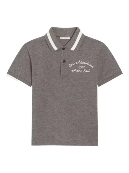 Koszulka polo dziecięca Dolce And Gabbana szara