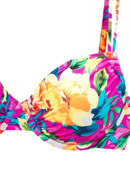 LASCANA Bikinový top / žltá / svetložltá / ružová modrá