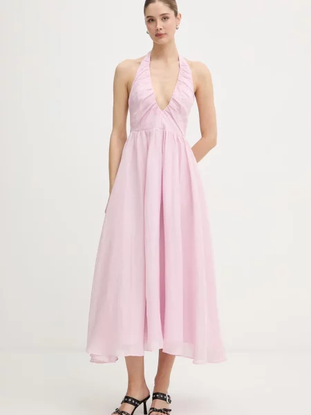 Bardot sukienka różowa