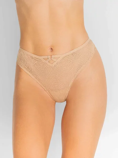 Женские трусики стринг с кружевом чорні