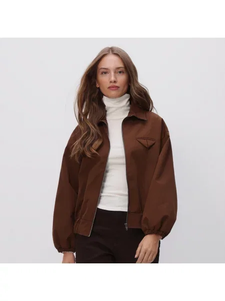 Reserved Bomber bunda s límcem hnědá