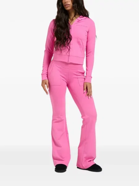 Hanorac cu glugă Juicy Couture cu imagine roz