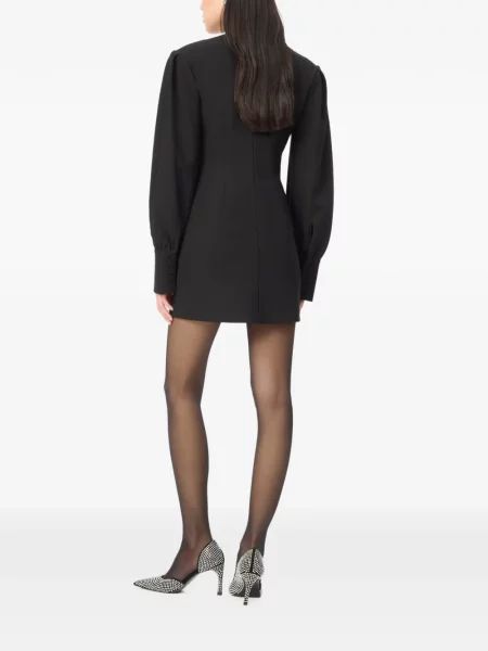 Rochie mini Rotate Birger Christensen cu funde drapată negru