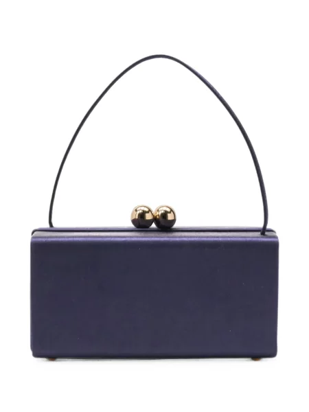 Geantă Carolina Herrera din satin albastru