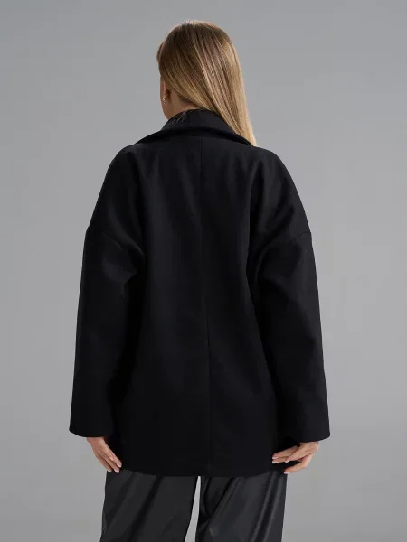 Пальто ISSA Plus кашемір чорний