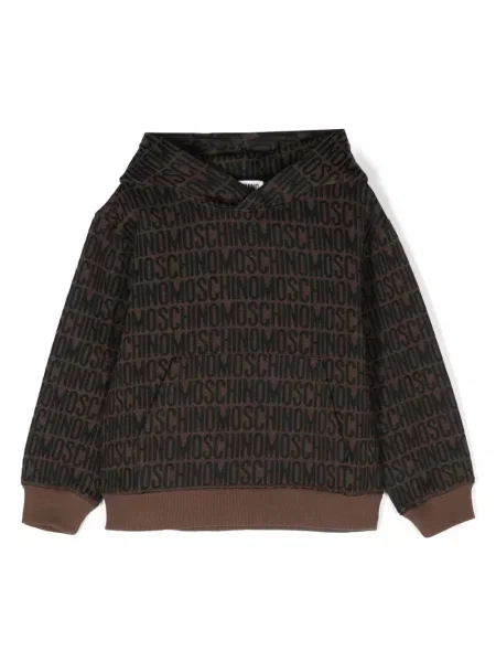 Bluza z kapturem dziecięca Moschino brązowa