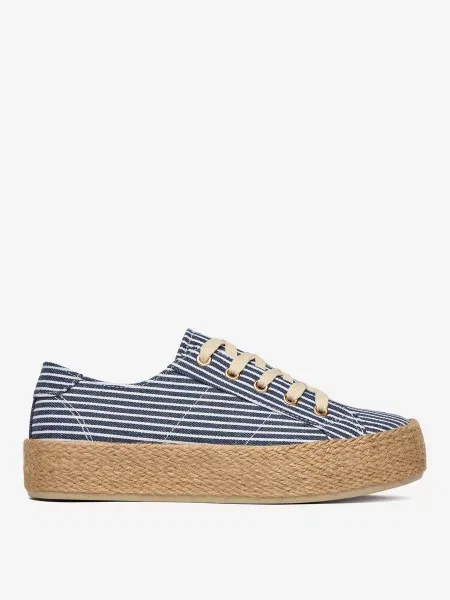 Espadryle granatowe