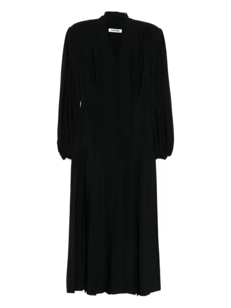 Sukienka midi Vivetta plisowana do kolan garniturowa czarna