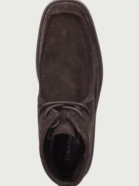 Calvin Klein bokacsizma platformos női FLATF LACE UP APR CUT BOOT barna