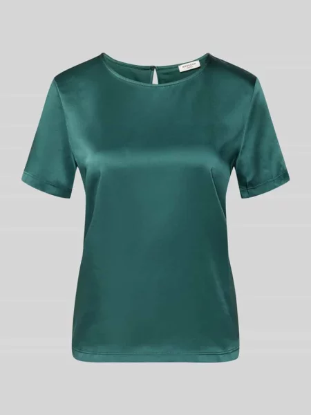 T-shirt o kroju regular fit z satyny model GILBERT' Weekend Max Mara