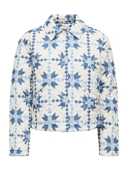 ONLY Geacă de primăvară-toamnă ONLBIANA albastru deschis / albastru închis alb