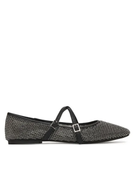 STEVE MADDEN Balerini cu glezna Watchlist / argintiu negru