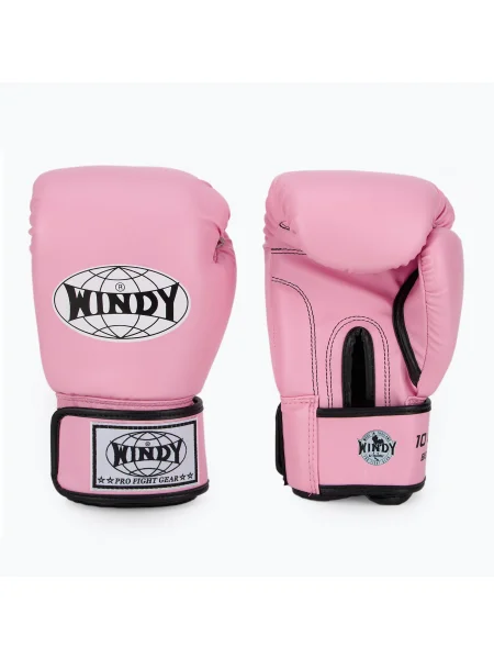 WINDY Classic Синтетична кожа боксови ръкавици розови