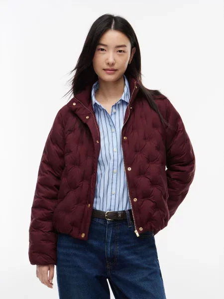 TOMMY HILFIGER Prechodná bunda vínovo červená