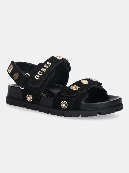 GUESS Sandale cu baretă FLORIZI auriu negru