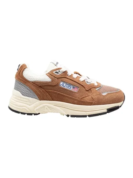 Sneakersy Autry brązowe