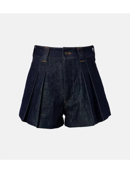 Pantaloni scurți din denim Frame albastru