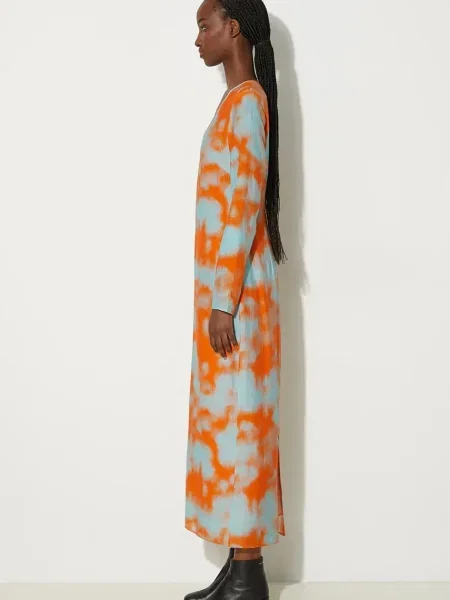 Samsoe Samsoe rochie maxi drept portocaliu