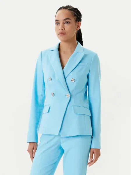 Сако Morgan с двуредно закопчаване с изчистен дизайн VPKY.F синьо