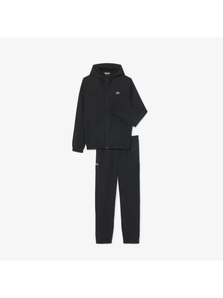 Lacoste Komplet Dresowy Z Tafty W Romby czarny