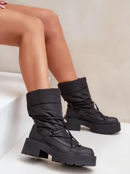 Полуотворени обувки Fs1 на платформе черно