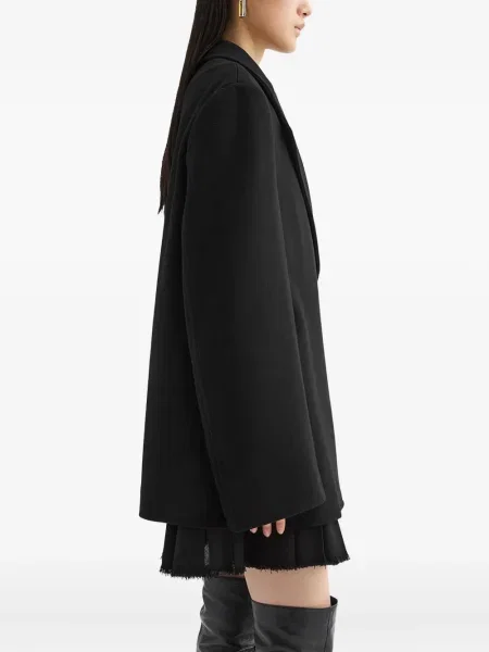 Palton Jil Sander de lână negru
