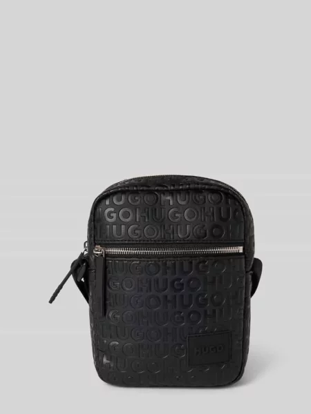 Torba crossbody Hugo skórzana czarna