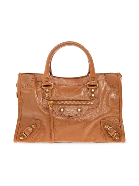 Torebka Balenciaga skórzana brązowa