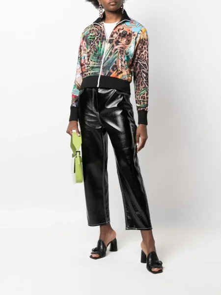 Gėlėtas raštuotas striukė Philipp Plein juoda