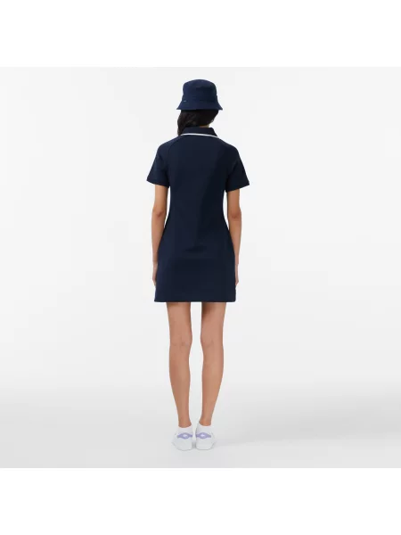 Lacoste Sukienka Z Krótkim Rękawem Classic Fit granatowa