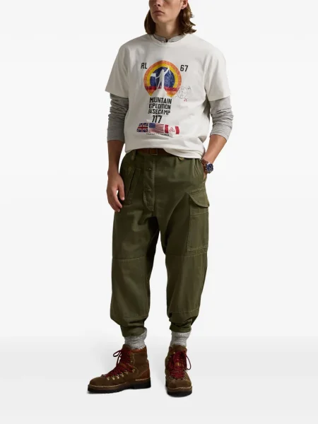 Vlněné dvouřadé polotričko Polo Ralph Lauren s autogramem zelené