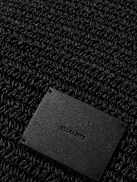Geanta de piele Allsaints din piele negru