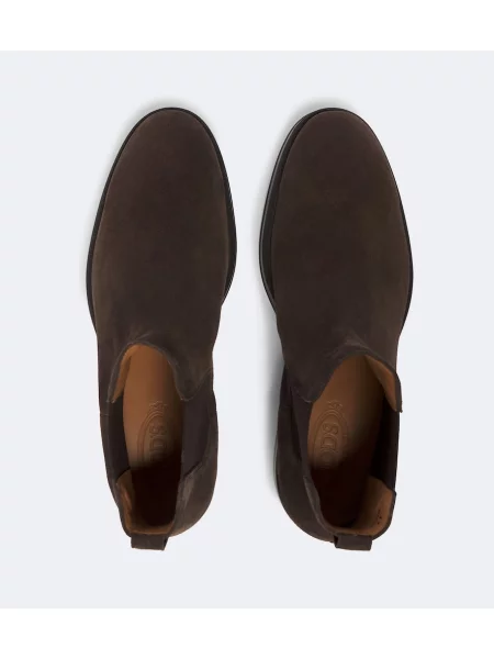 Botine chelsea Tod's din piele de căprioară maro