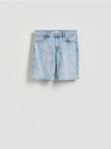 Reserved Pantaloni scurți slim fit din denim albastru