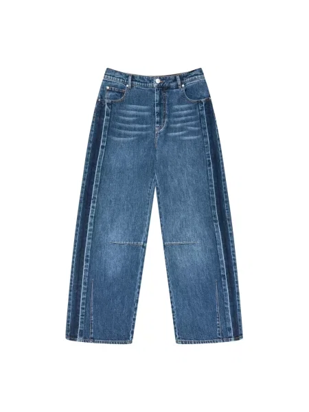 Jeansy straight leg Munthe niebieskie